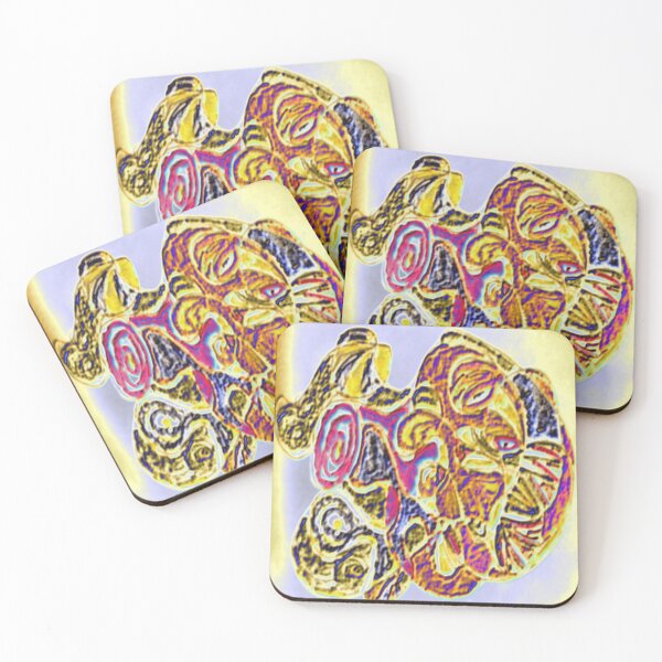 Item preview, psychedelic fossils in motion colorful geometric abstract design designed and sold by SmashingDeals.