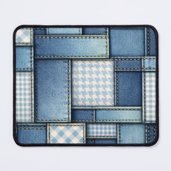 Item preview, Denim Patchwork Pattern designed and sold by Kaleidoscope Print.