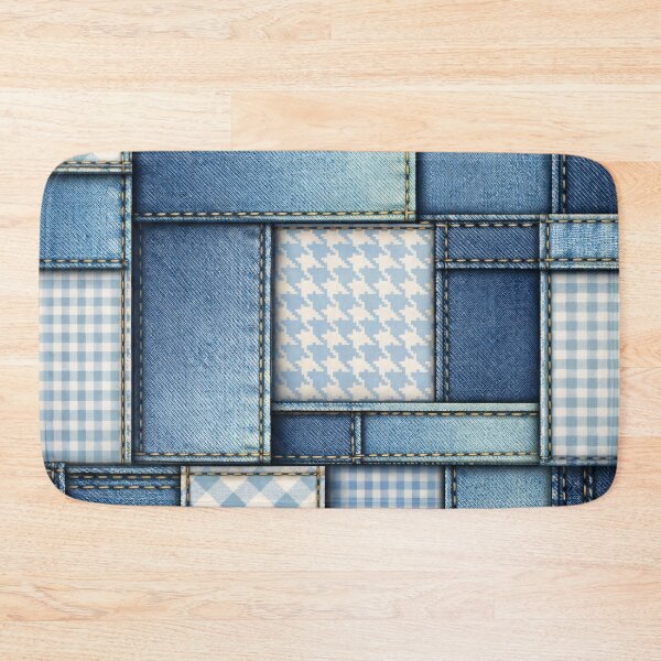 Item preview, Denim Patchwork Pattern designed and sold by Kaleidoscope Print.