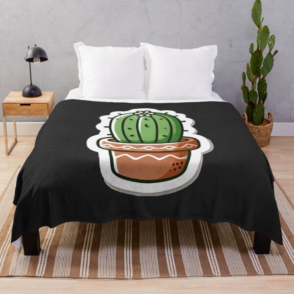 Item preview, Cute Potted Cactus Whimsical Plant Art Print designed and sold by PinUpPizzazz.