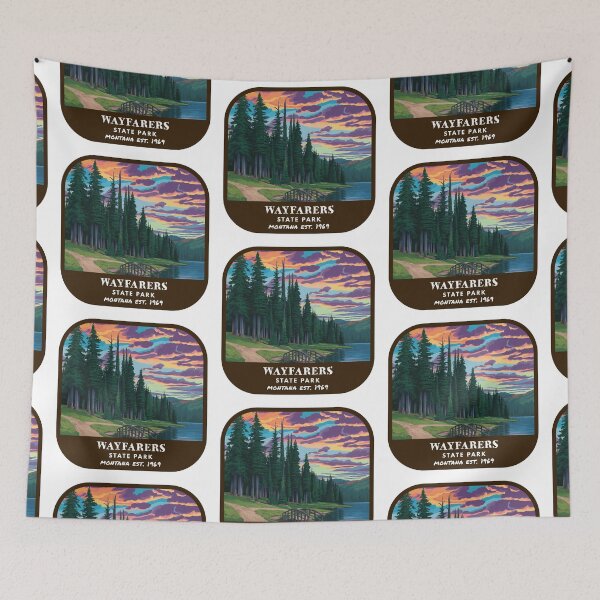 Item preview, Vintage Wayfarers State Park (Montana State Park) designed and sold by RabbitK.