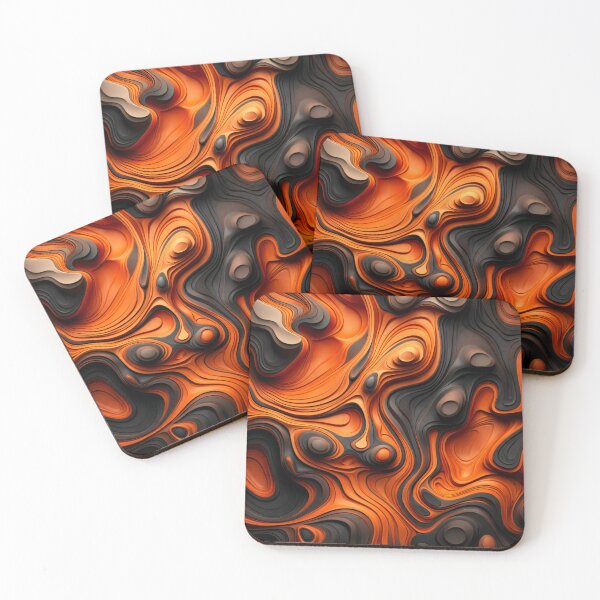 Item preview, Lava Cutout Waves designed and sold by Kaleidoscope Print.