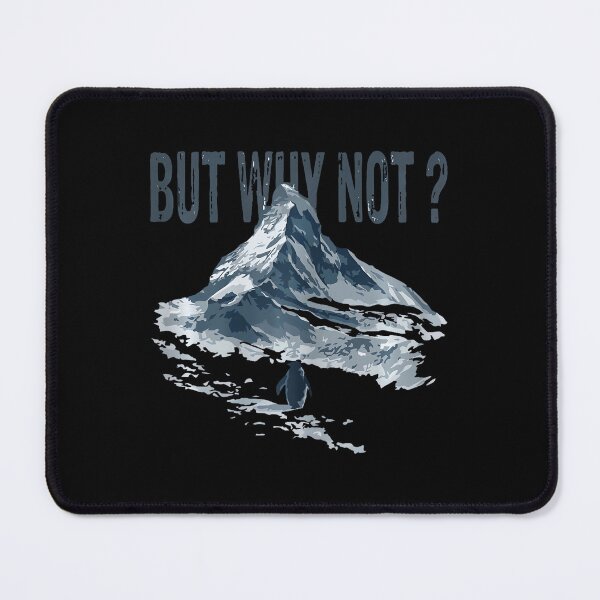 Item preview, But Why Not Mountains Nihilist Penguin Trendy Meme designed and sold by redderkunziee.