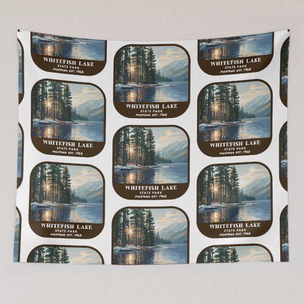 Item preview, Vintage Whitefish Lake State Park (Montana State Park) designed and sold by RabbitK.