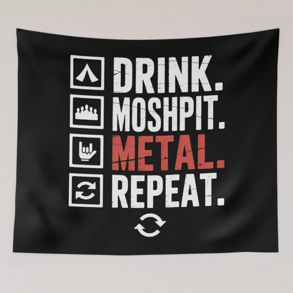 Item preview, drink mosh pit metal repeat concert festival heavy metal designed and sold by YaulTape.