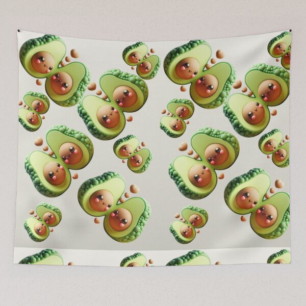 Item preview, 3D Puffy Avocado Couple Pattern: Kawaii Valentine's Day Medley designed and sold by HopeAndHustle.