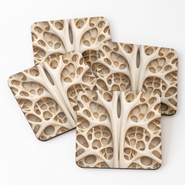 Item preview, Ivory Biomorph Lattice designed and sold by Kaleidoscope Print.