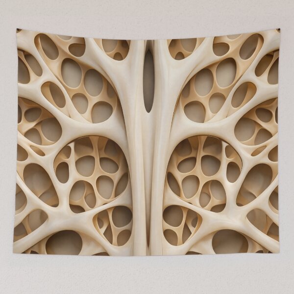 Item preview, Ivory Biomorph Lattice designed and sold by Kaleidoscope Print.
