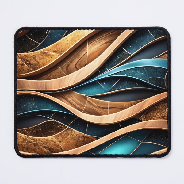 Item preview, Teal Copper Wave Layers designed and sold by Kaleidoscope Print.
