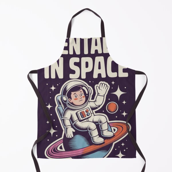 Item preview, Mentally in Space – Funny Retro Astronaut Sticker & Poster designed and sold by AtlasMuseStudio.