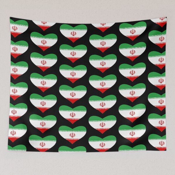 Item preview, Iranian Flag Heart designed and sold by wickedcartoons.