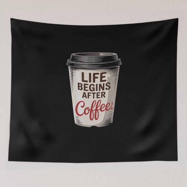 Item preview, Life begins after Coffee designed and sold by MythWoot.