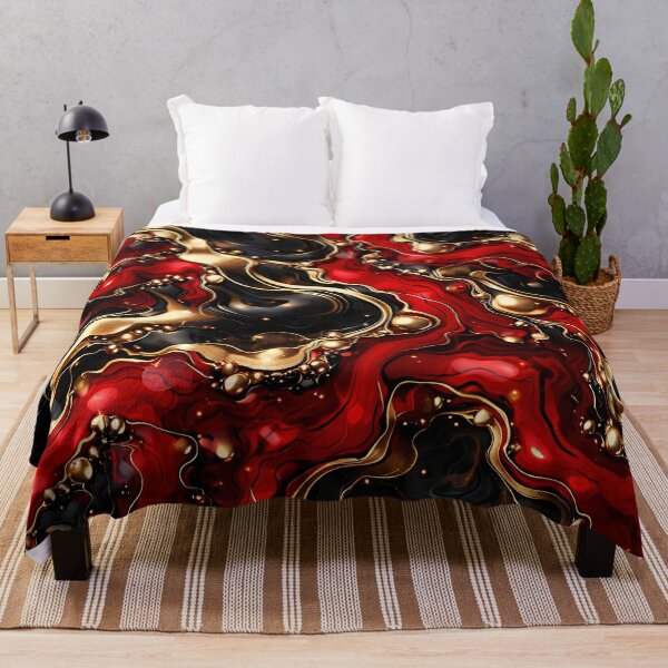 Item preview, Ruby Noir Gold Marble designed and sold by Kaleidoscope Print.