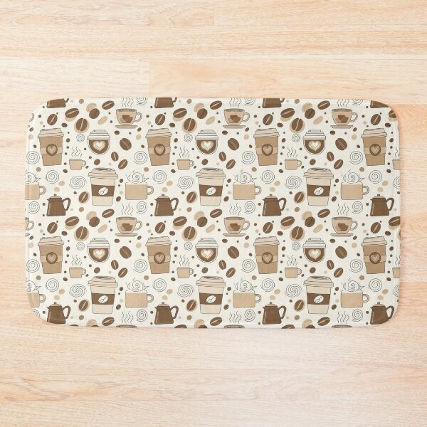 Item preview, Minimal Coffee Pattern – Cozy Latte & Coffee Cup designed and sold by Auravera Designs.