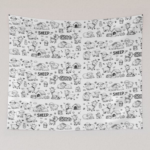 Item preview, Sheep Goat doodle Creation designed and sold by NativeGraffix.
