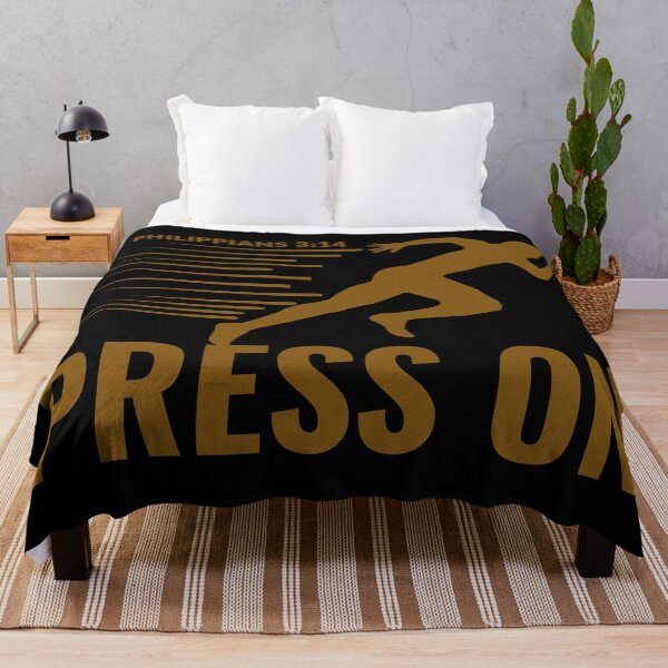 Item preview, Press On – Philippians 3:14 - Christian Motivational - Brown Design designed and sold by MoriaStore.
