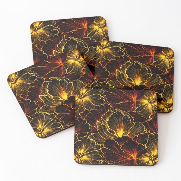 Item preview, Golden Ember Bloom designed and sold by Kaleidoscope Print.