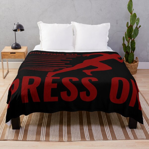 Item preview, Press On – Philippians 3:14 - Christian Motivational - Red Design designed and sold by MoriaStore.
