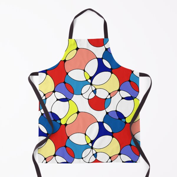 Item preview, Neurographic Joy Abstract Overlapping Shapes Red Yellow Blue Peach designed and sold by thecolorbirdie.