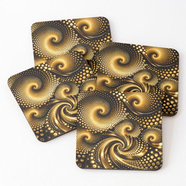 Item preview, Golden Dot Vortex designed and sold by Kaleidoscope Print.