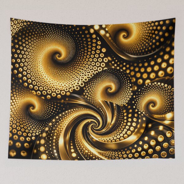 Item preview, Golden Dot Vortex designed and sold by Kaleidoscope Print.