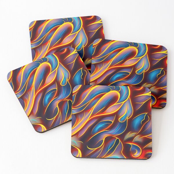 Item preview, Abstract Swirl Flame Blue Red Design designed and sold by EyeLuminous.