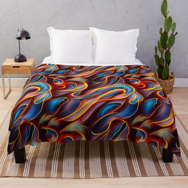Item preview, Abstract Swirl Flame Blue Red Design designed and sold by EyeLuminous.