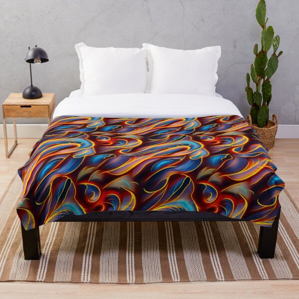 Item preview, Abstract Swirl Flame Blue Red Design designed and sold by EyeLuminous.