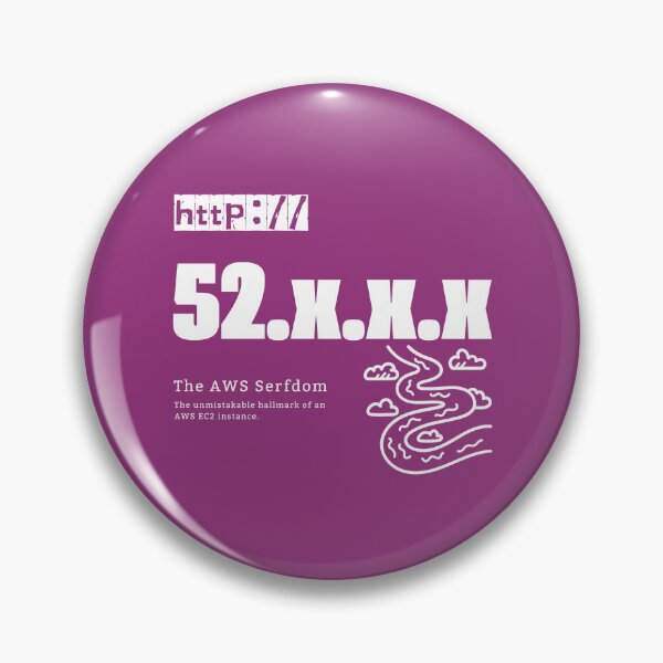 Item preview, Ip Address: 52.x.x.x (The AWS Serfdom) designed and sold by S9View.