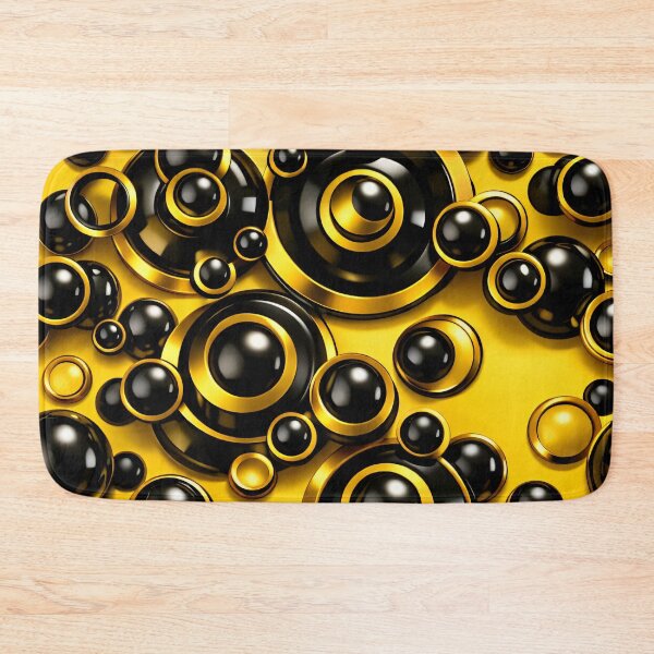 Item preview, Black Gold Orbs designed and sold by Kaleidoscope Print.