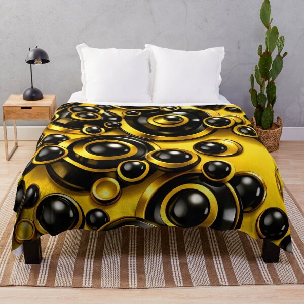 Item preview, Black Gold Orbs designed and sold by Kaleidoscope Print.