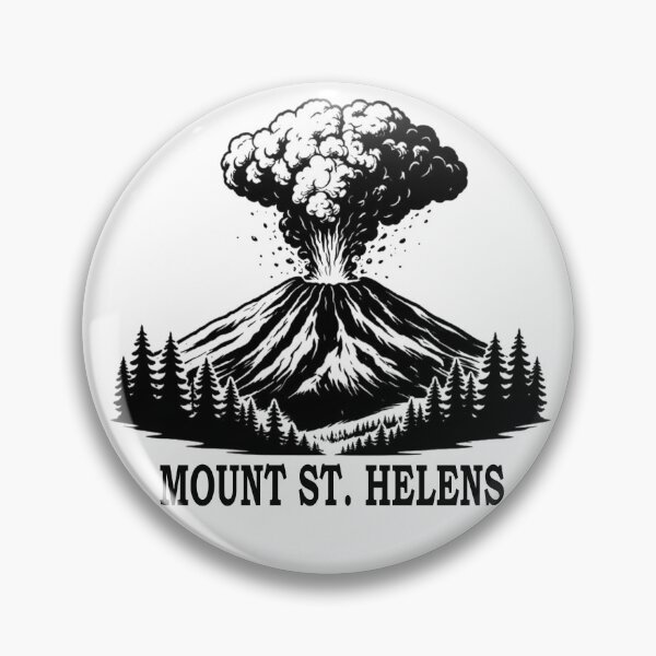 Item preview, Mount St. Helens Volcano Silhouette – Minimal Black & White Eruption Art designed and sold by Globalcitytees.