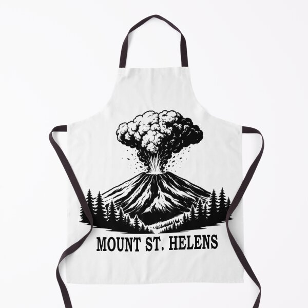 Item preview, Mount St. Helens Volcano Silhouette – Minimal Black & White Eruption Art designed and sold by Globalcitytees.