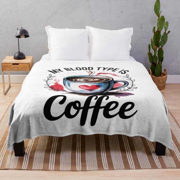 Item preview, My Blood Type Is Coffee Grey Small Fit designed and sold by MythWoot.