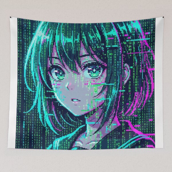 Item preview, Digital Matrix Code Rain Aesthetic designed and sold by Day Dreamer.