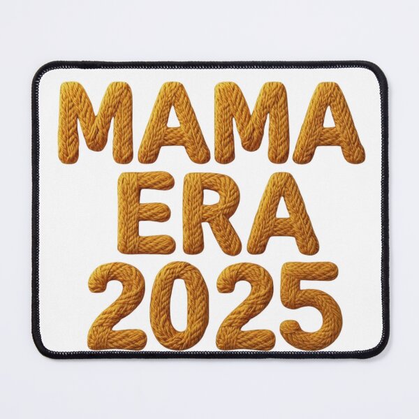 Item preview, Mama Era 2025 Knitted Typography – Cozy New Mom Aesthetic Design designed and sold by SinghDesignHub.