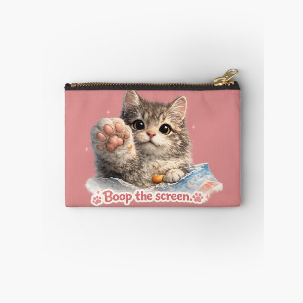 Item preview, Boop the Screen – Cute Cat Paw Meme Adorable Kitty Illustration designed and sold by ChubbyGoong.