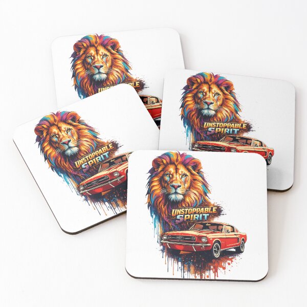 Item preview, UNSTOPPABLE SPIRIT – Lion x Mustang Fusion Art designed and sold by OSAMA MO.