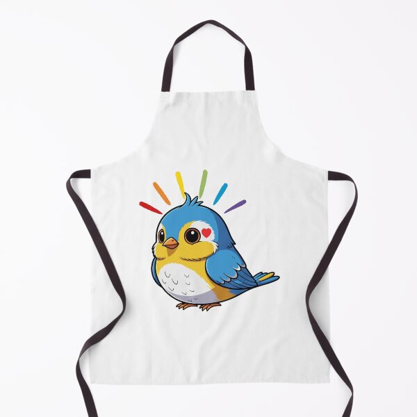 Item preview, Pride Bird - Cute Blue Bird with Rainbow Halo designed and sold by Love3Happy.