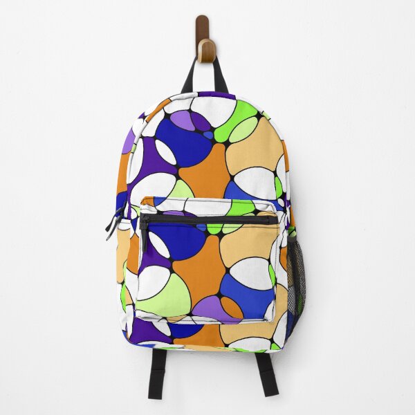 Item preview, Neurographic Joy Abstract Overlapping Shapes Orange Blue Purple Green designed and sold by thecolorbirdie.