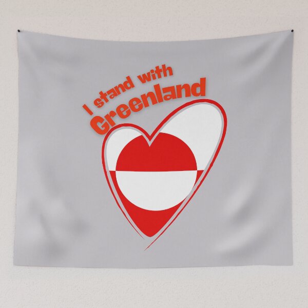 Item preview, I Stand With Greenland Heart - Greenlandic Flag Heritage Design designed and sold by Basma Store.