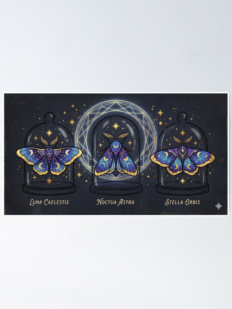 Thumbnail 1 of 3, Poster, Celestial Moth Collection designed and sold by deadlock41.
