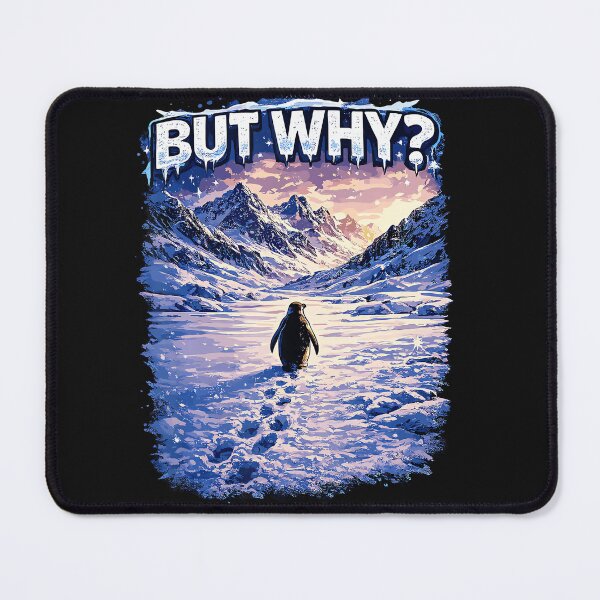 Item preview, ButWhy Lonely Penguin Walking Toward Snow Mountains Hiking designed and sold by tulinorampyc.