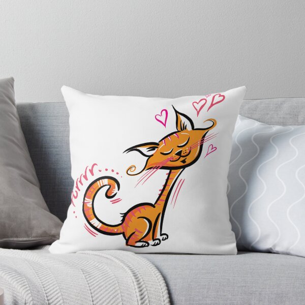 Item preview, Purring orange cat cartoon designed and sold by Dani Vittz.