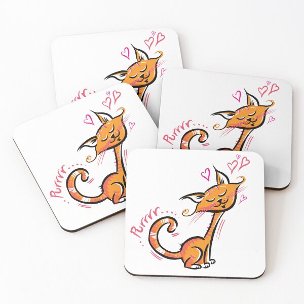 Item preview, Purring orange cat cartoon designed and sold by Dani Vittz.