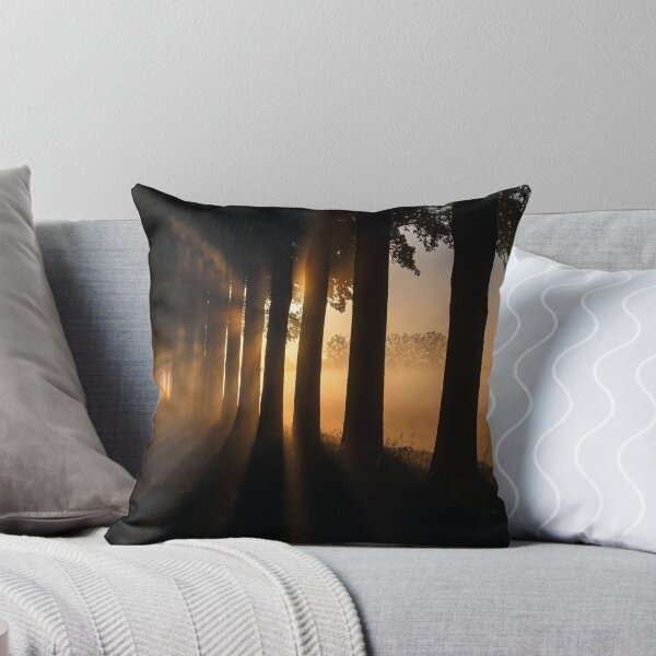 Item preview, Sunbeams through the fog – Mystical forest at sunrise designed and sold by Mauswohn.