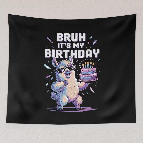Item preview, Bruh Its My Birthday Llama Pinata Boy Girl Family Party Bday 12 designed and sold by MarryIsMonth.