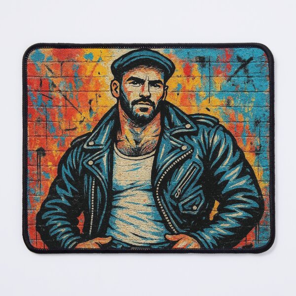 Item preview, Gay Berlin Leather Daddy Biker Graffiti Street Art Pride Graphic Design designed and sold by ItsAKinkThing.