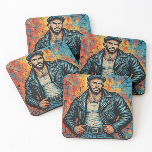 Item preview, Gay Berlin Leather Daddy Biker Graffiti Street Art Pride Graphic Design designed and sold by ItsAKinkThing.