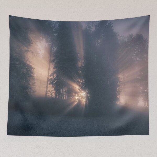Item preview, Light rays in the cloud forest – Mystical nature photography designed and sold by Mauswohn.